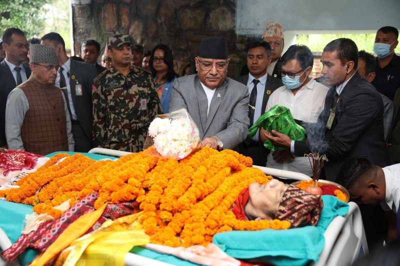 मन्त्री सुदन किराँतीको  बुवालाई प्रधानमन्त्रीबाट श्रद्धाञ्जली