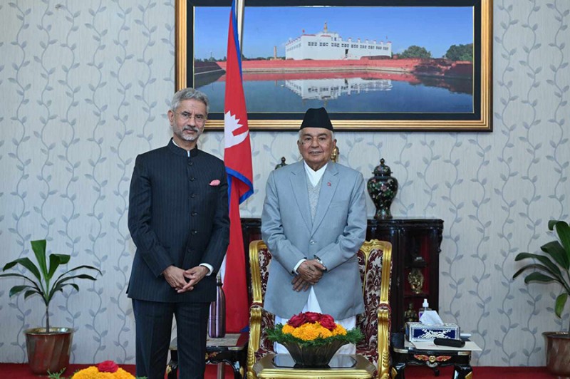 राष्ट्रपति पौडेलसँग भारतीय विदेशमन्त्री जयशङ्करको शिष्टाचार भेट