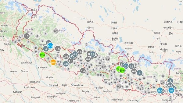 यी प्रदेशका केही स्थानमा भारी वर्षा हुने